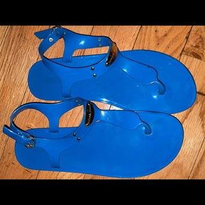 MK thong sandals - blue